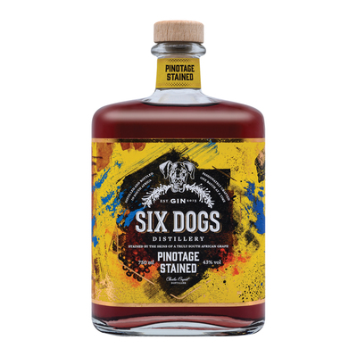 Six Dogs Pinotage Stained Gin 750Ml
