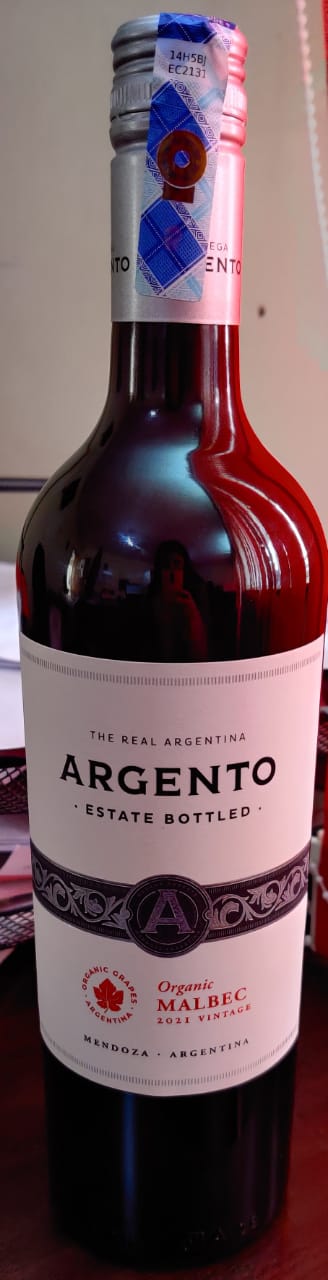Argento Estate Bottled Organic Malbec  Red 750ML (Argento Mablec Seleccion)